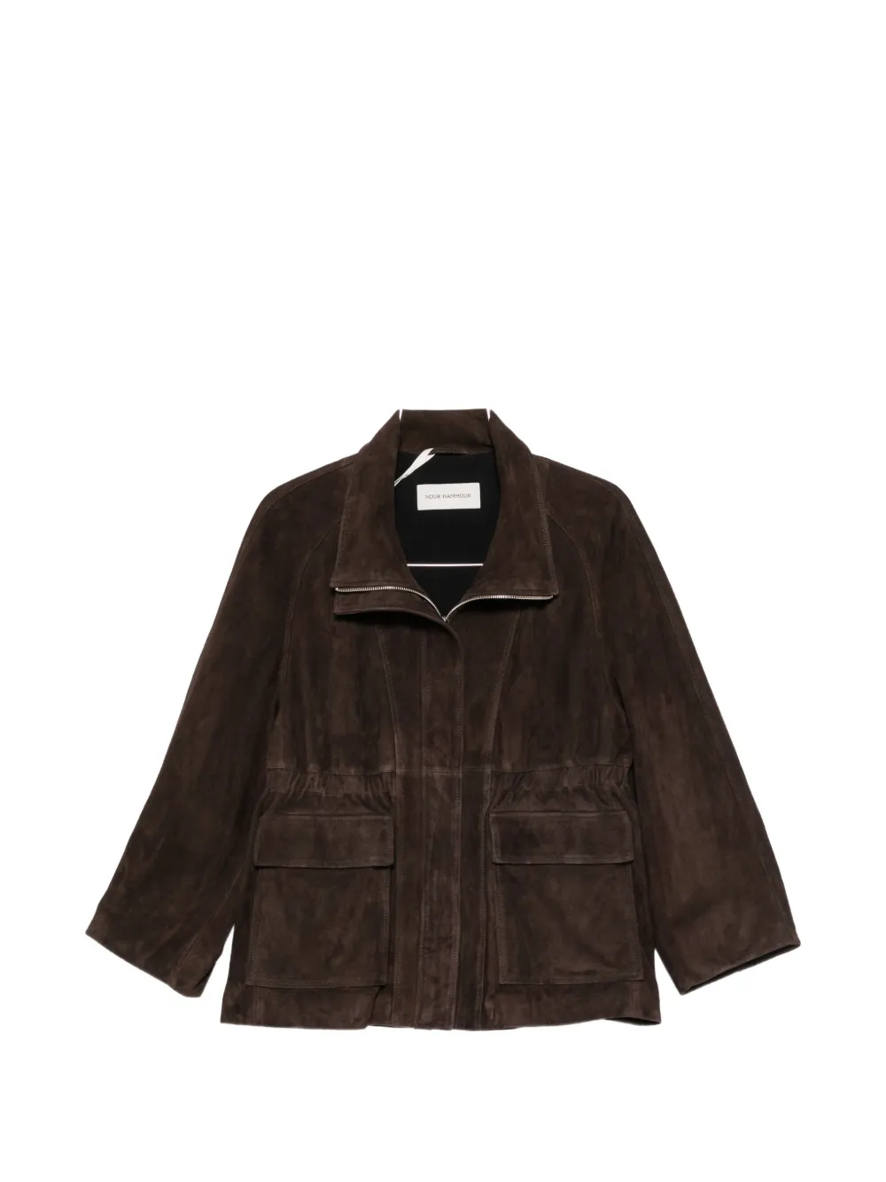 Nour Hammour Quai suede jacket - Brown