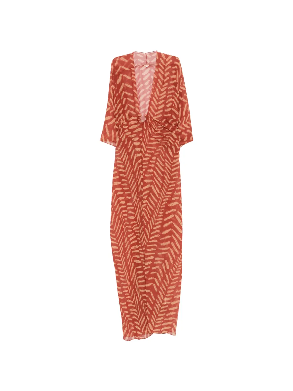 Johanna Ortiz Sensory Tapestry tunic maxi dress - Rosso