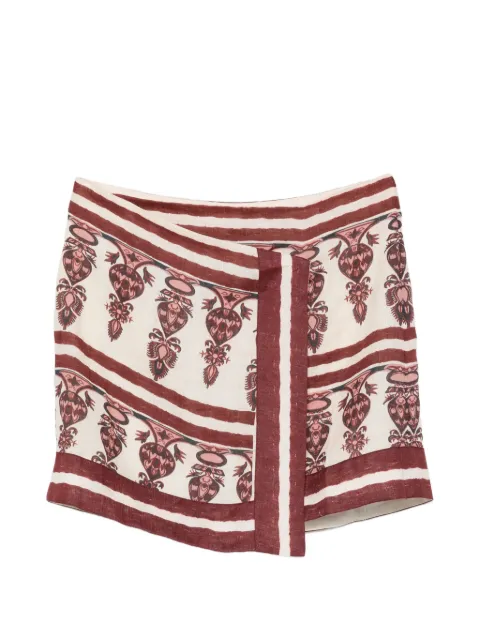 Johanna Ortiz Roots pattern mini skirt