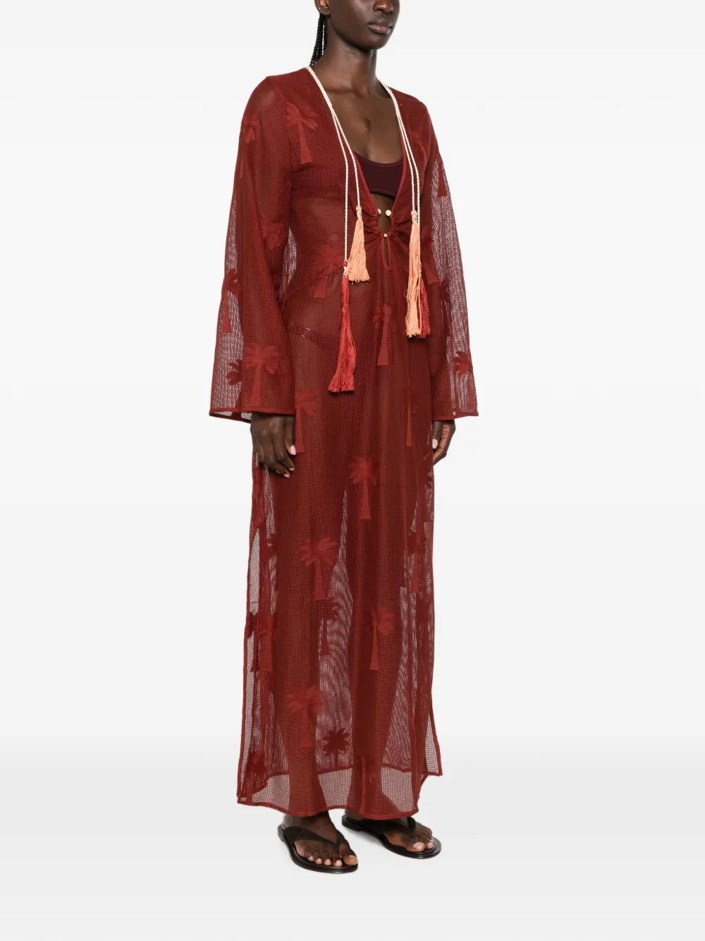 Johanna Ortiz Palm Veil tuniekjurk Bruin