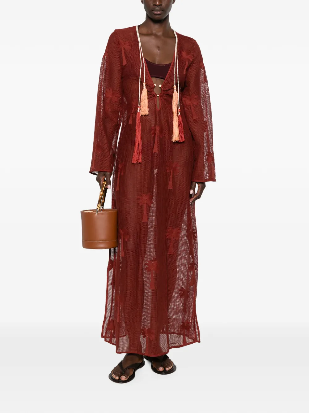 Johanna Ortiz Palm Veil tuniekjurk Bruin