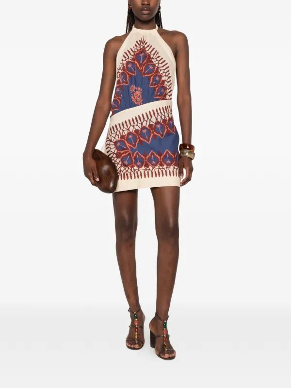 Johanna Ortiz Salt Dreamer Mini Dress | Neutrals | FARFETCH