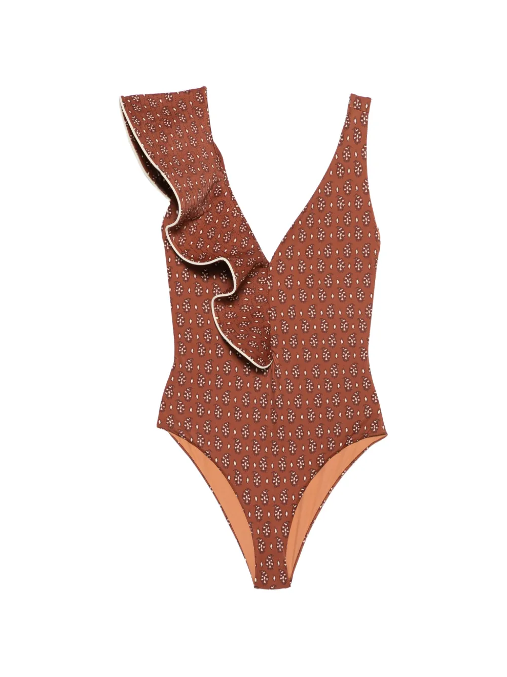 Johanna Ortiz Boleros paisley-print swimsuit - Marrone
