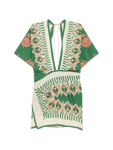 Johanna Ortiz printed open-back mini dress