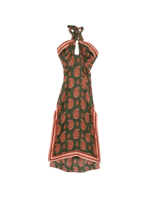 Johanna Ortiz paisley-print cutout dress