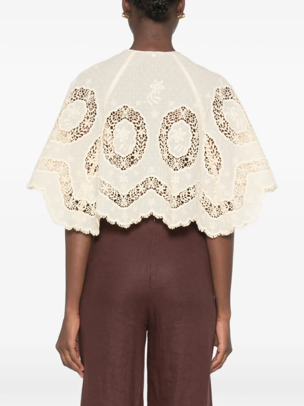 Johanna Ortiz Blouse met kwastje Beige