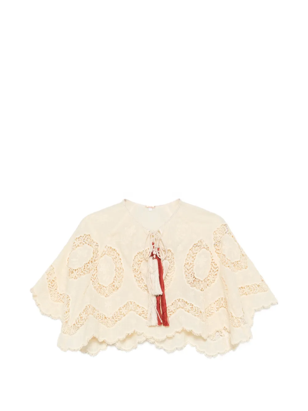 Johanna Ortiz tassel-detail blouse - Toni neutri