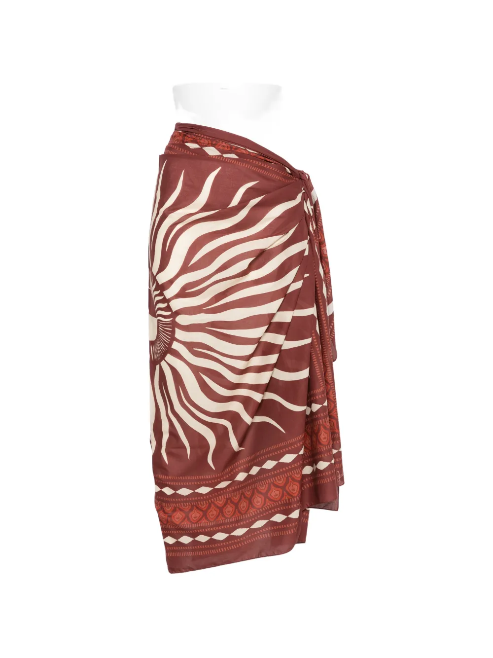 Johanna Ortiz Golden Horizon pareo skirt - Rosso
