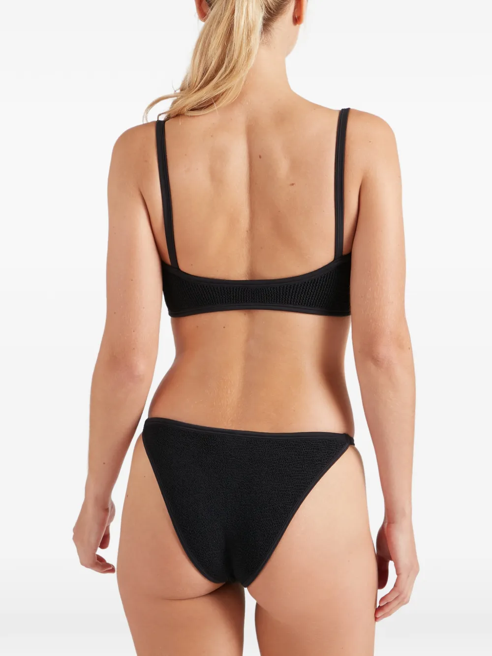 Hunza G Iris bikini met gekreukt effect Zwart