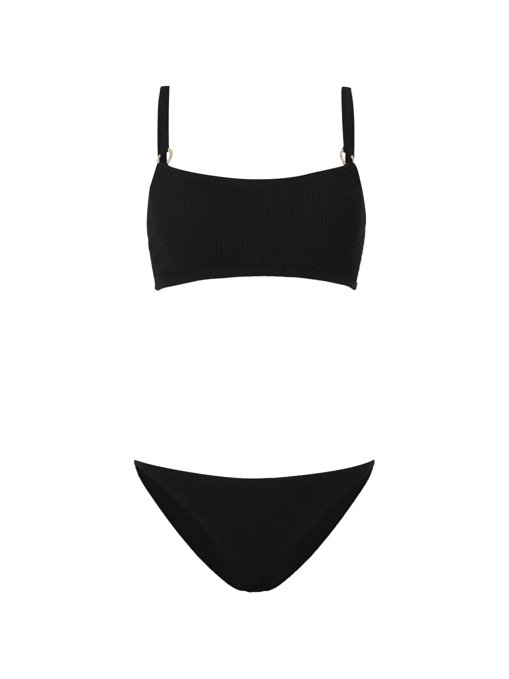 Hunza G Iris crinkle-effect bikini - Nero