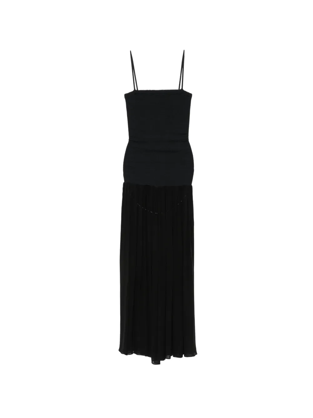 Hunza G square-neck maxi dress - Nero