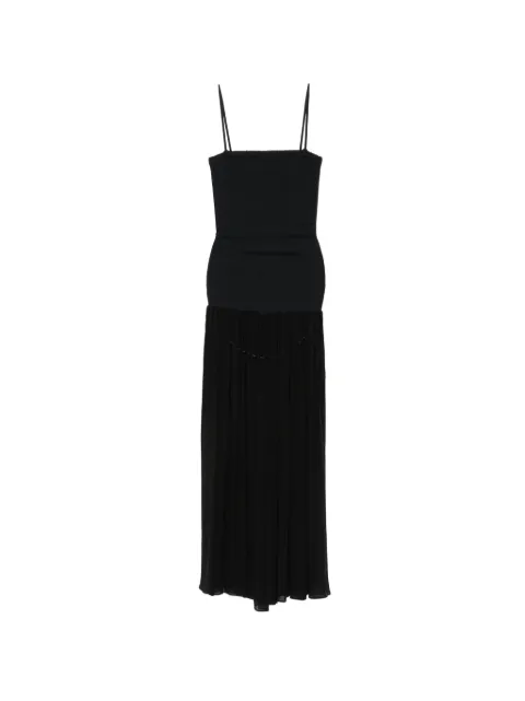 Hunza G vestido largo con cuello cuadrado