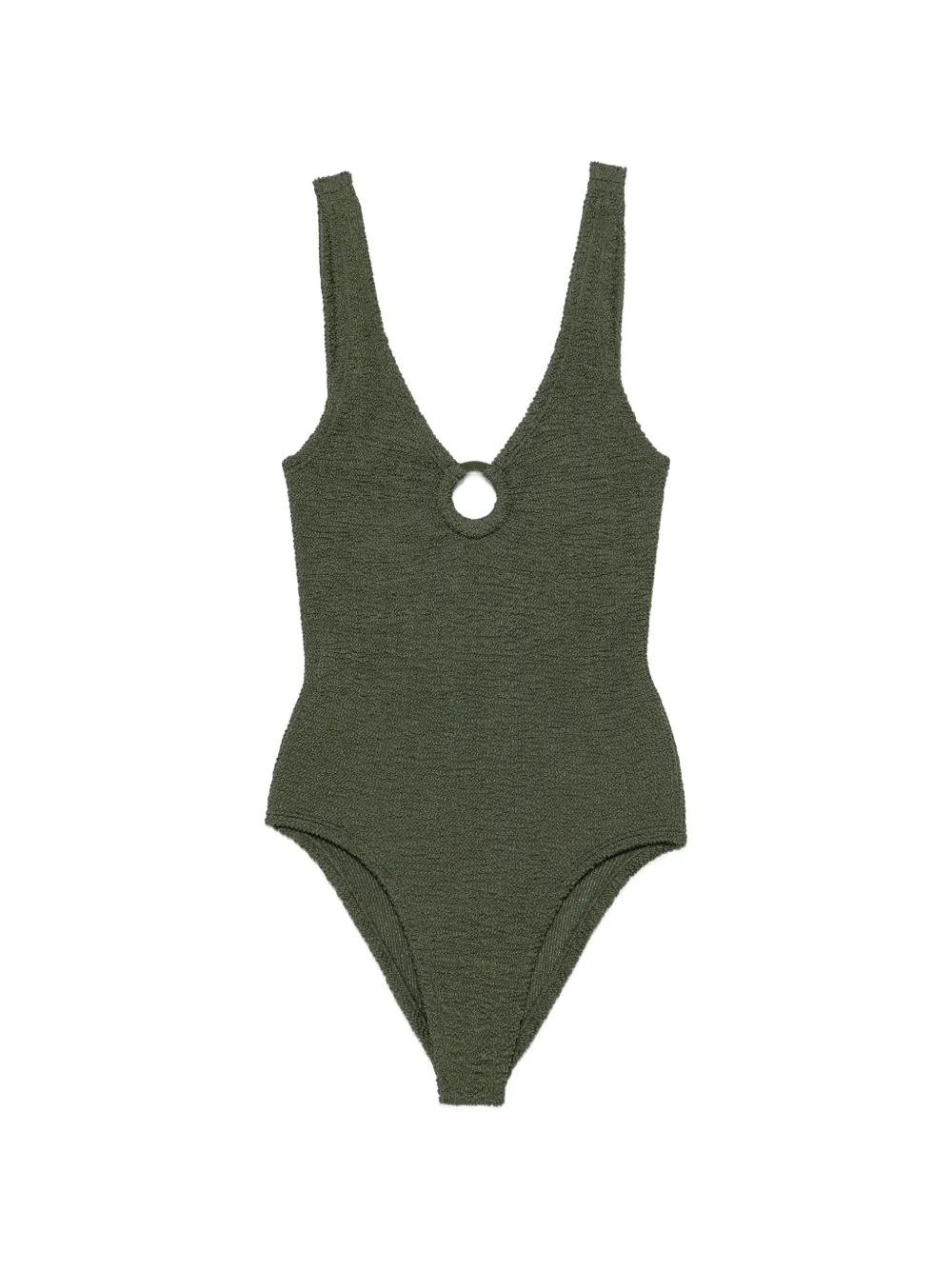 Hunza G Celine circle-detail swimsuit - Verde