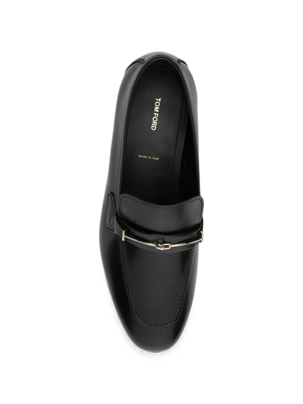 TOM FORD Gigi T-hardware leather loafers Zwart