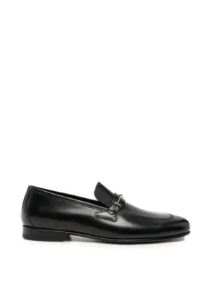 Prada レザーローファー | ブラック | FARFETCH JP