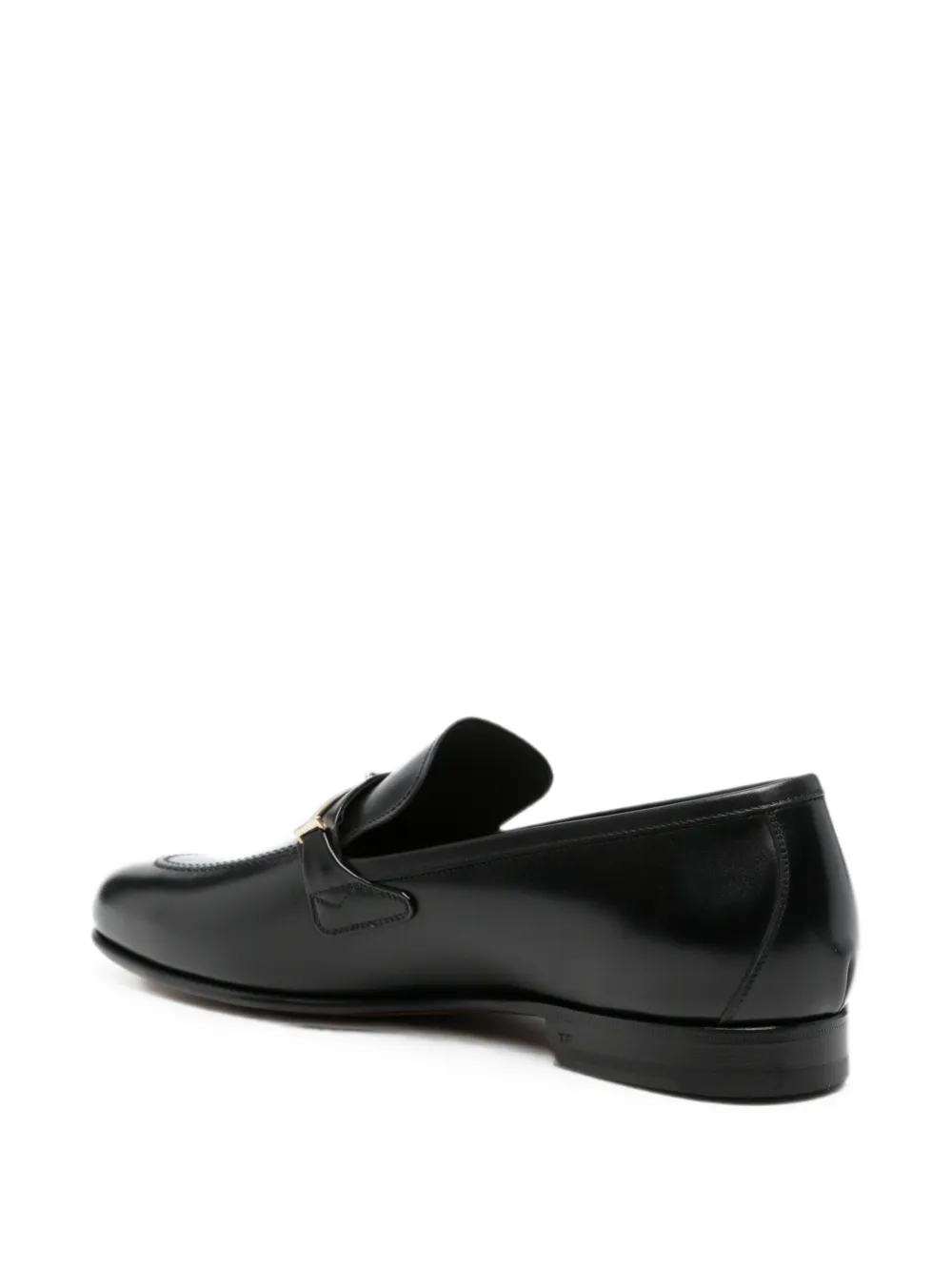 TOM FORD Gigi T-hardware leather loafers Zwart