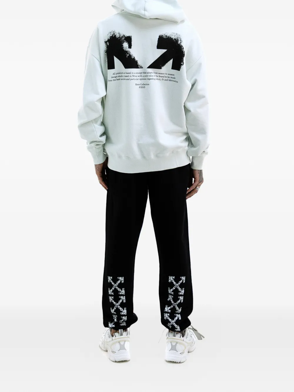 Off-White Hoodie met logodetail Blauw