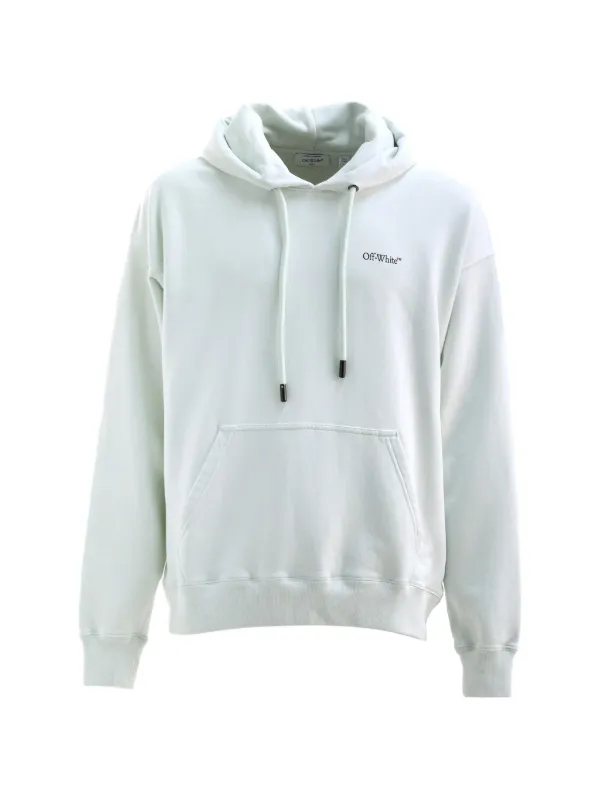 Off-White Logo-detail Hoodie in Blue