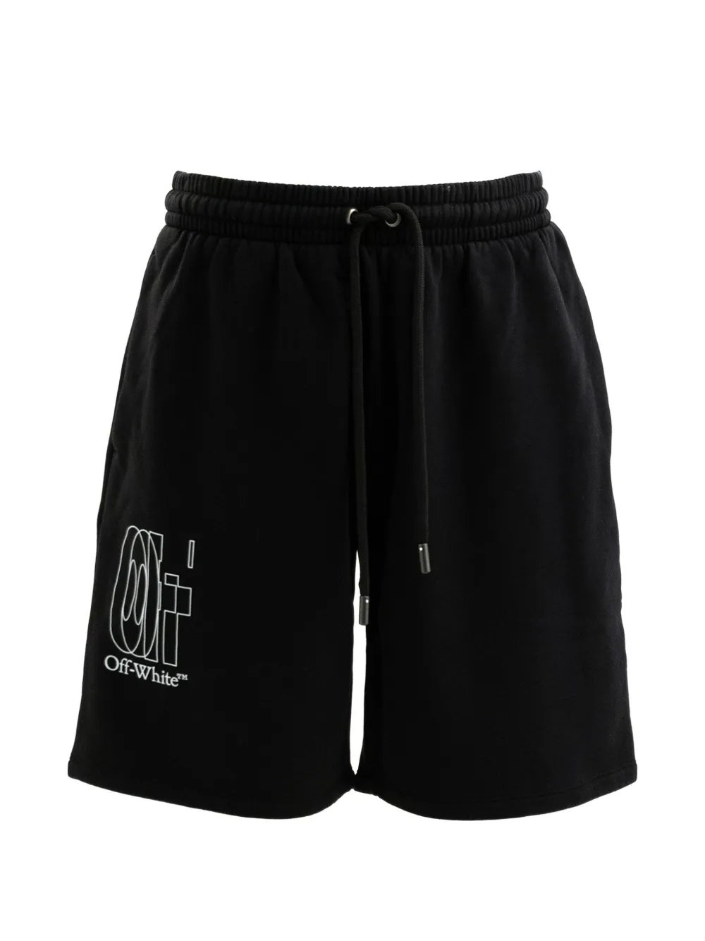 Off-White logo-detail sweat shorts - Nero