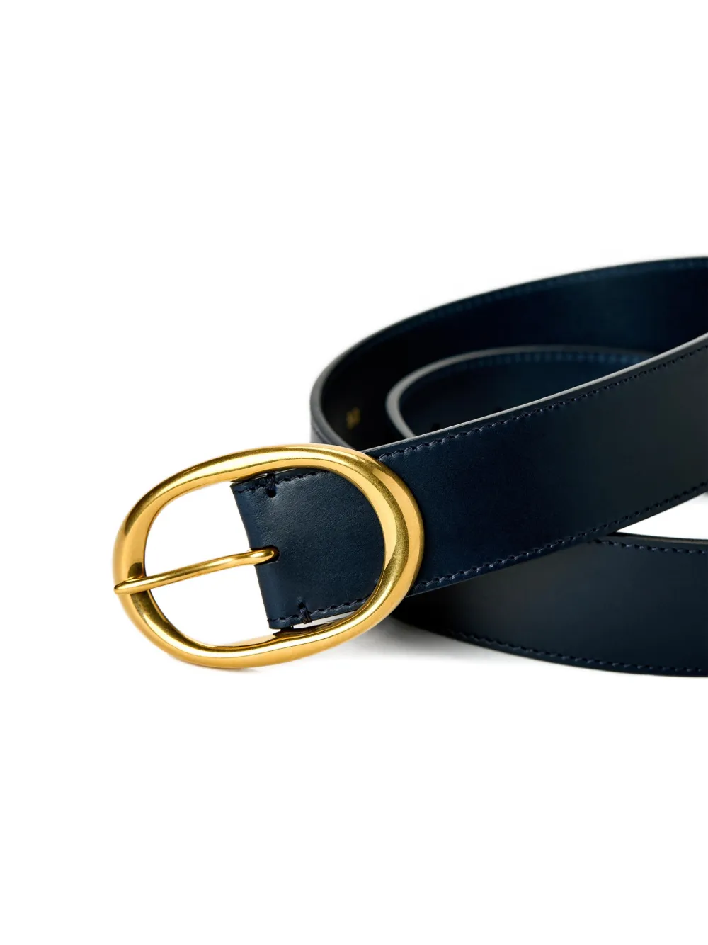  Twp Oval-buckle Wide Belt - Blue 