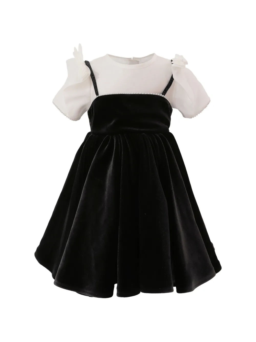 Tulleen velvet bow dress - Nero
