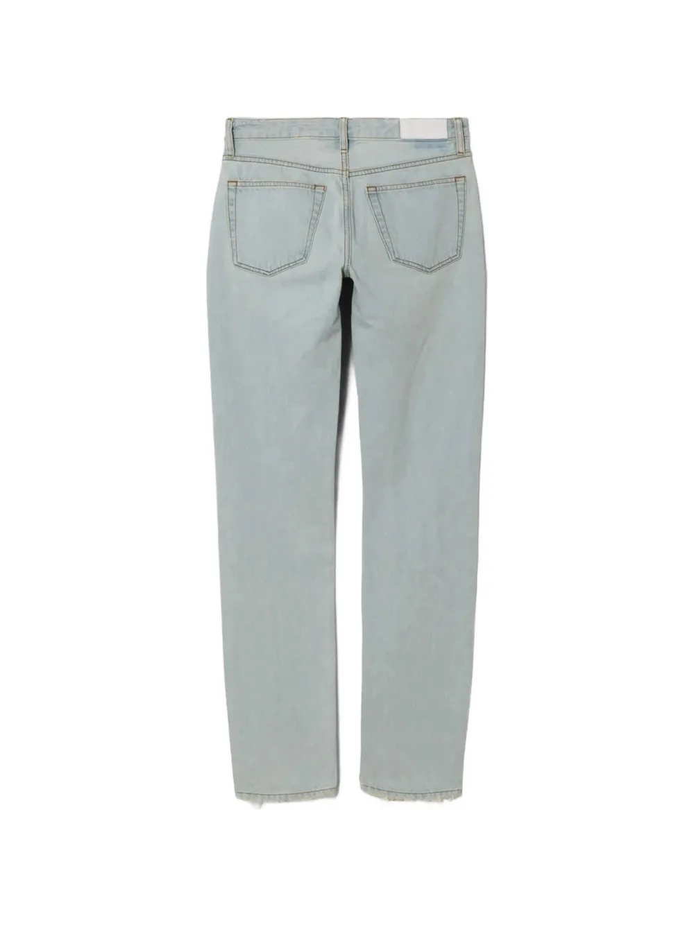 RE DONE The Snatch Back straight jeans met franje Blauw