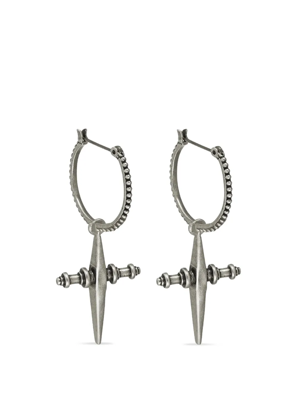 Luv Aj cross-hoops earrings - Argento