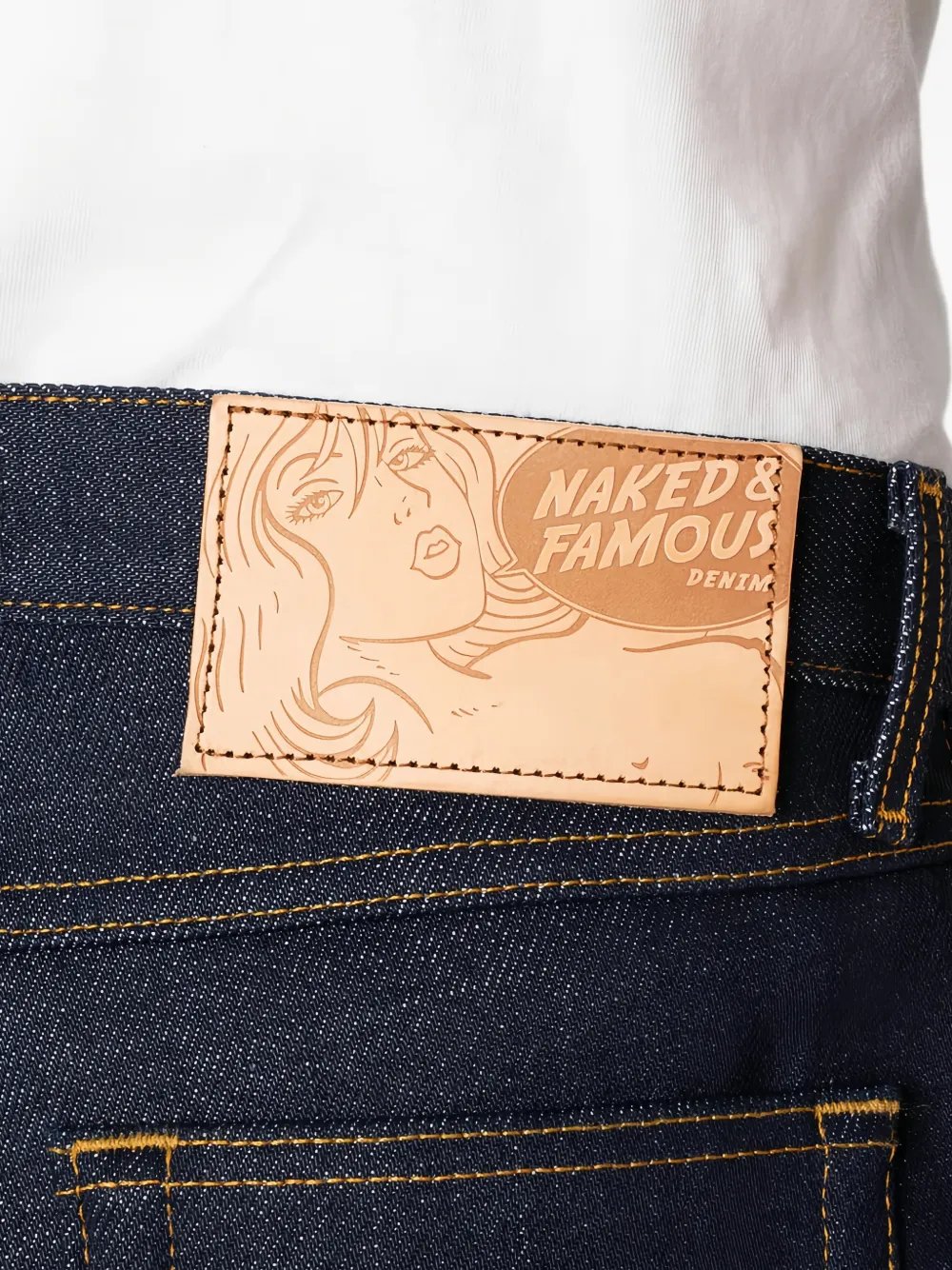 Naked and Famous True Guy Elephant 14 jeans Blauw