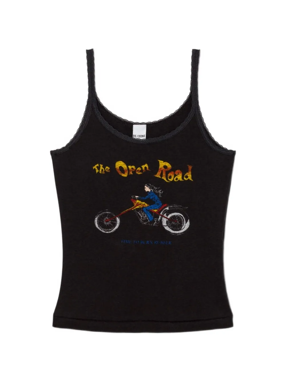 RE/DONE lace-strap tank top - Nero