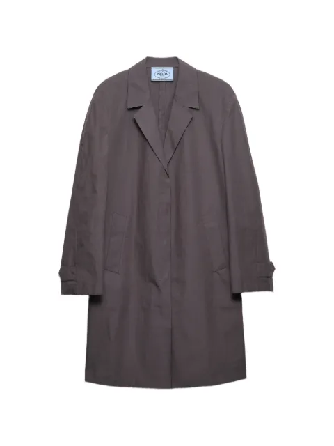 Prada single-breasted double poplin coat