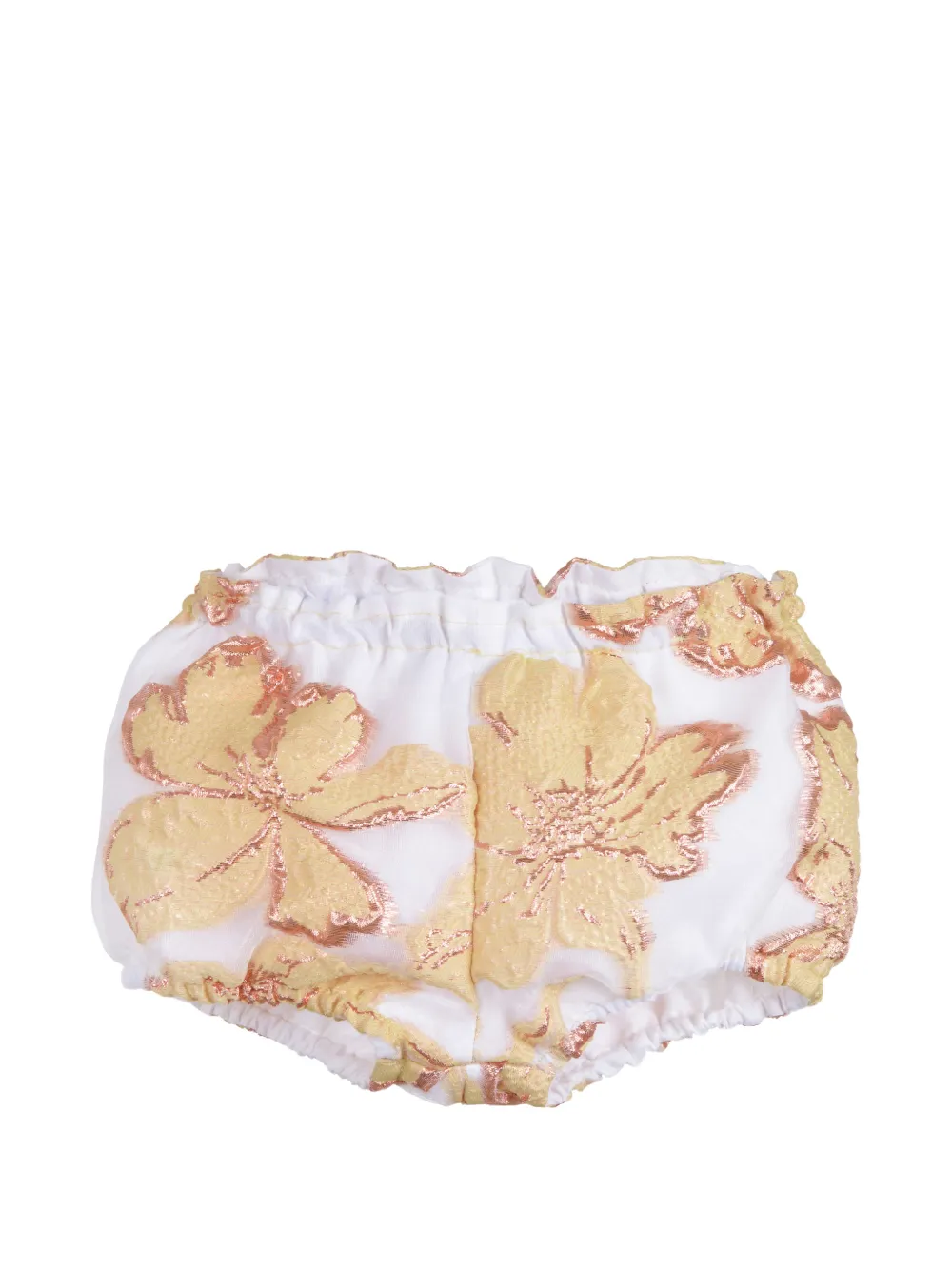 Hucklebones London Gewelfde jurk met bloemen jacquard Wit