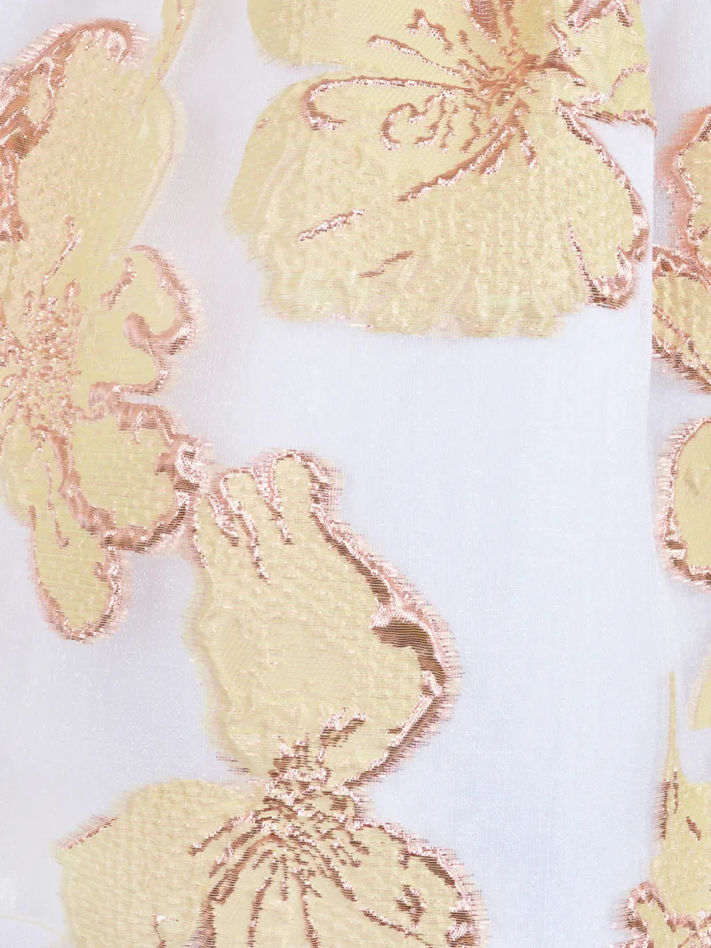 Hucklebones London Gewelfde jurk met bloemen jacquard Wit