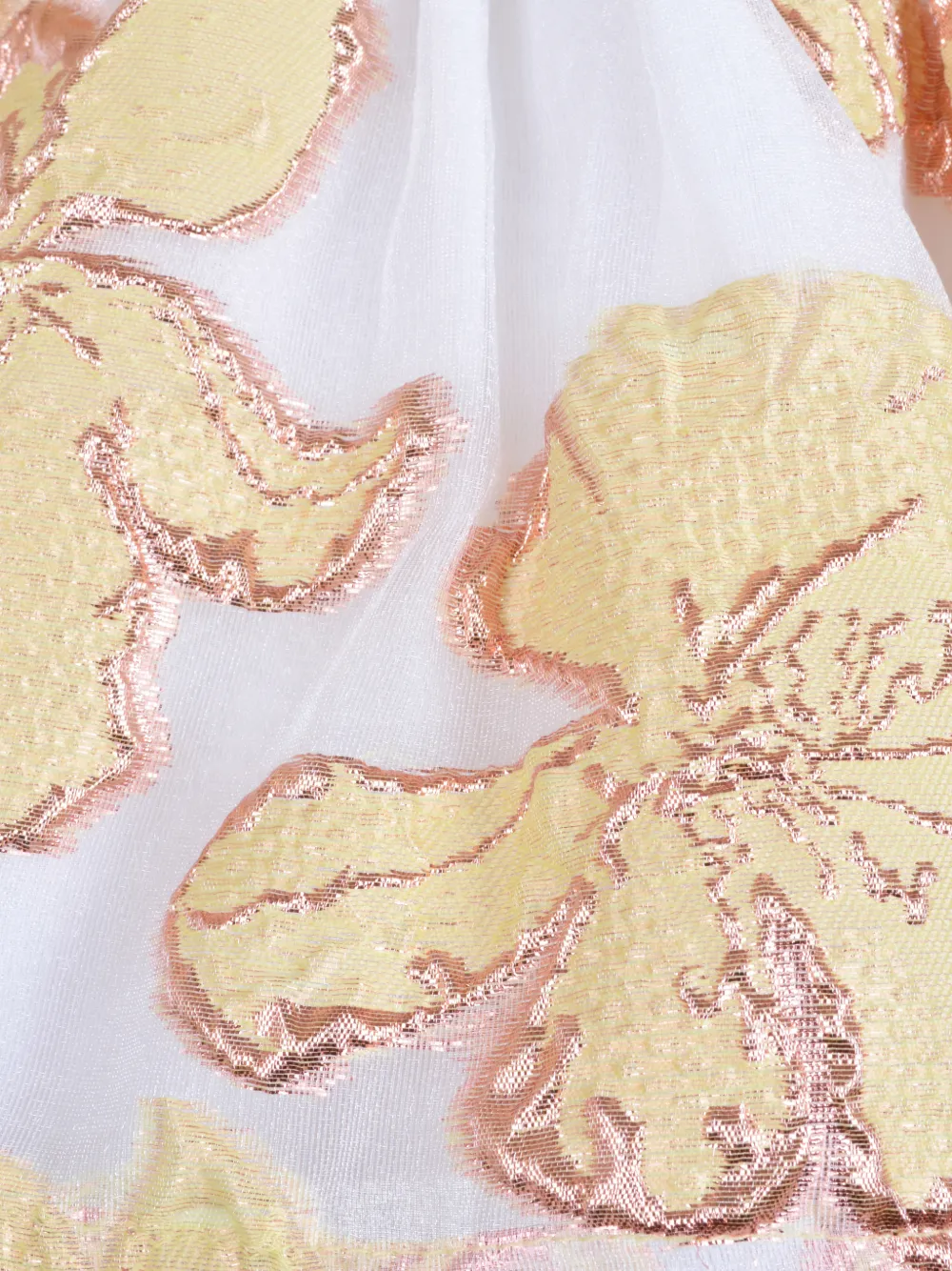 Hucklebones London Gewelfde jurk met bloemen jacquard Wit
