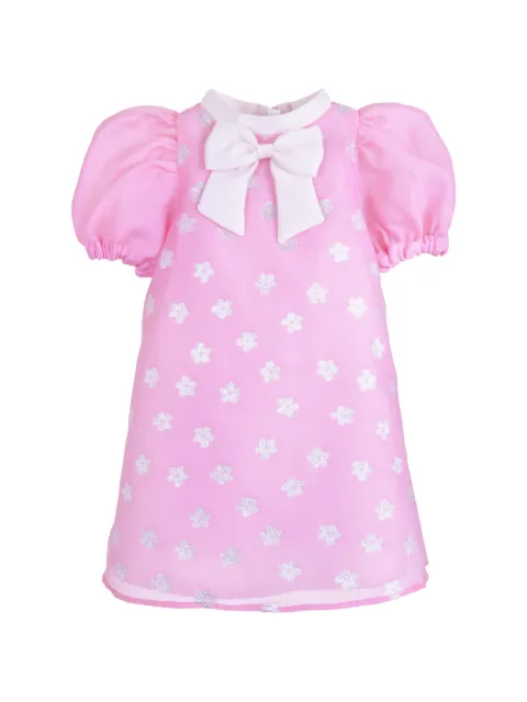 Hucklebones London vestido recto con mangas farol y detalle de moño