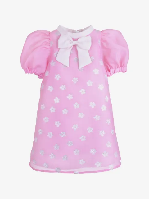 Hucklebones London puff-sleeve bow-detail shift dress
