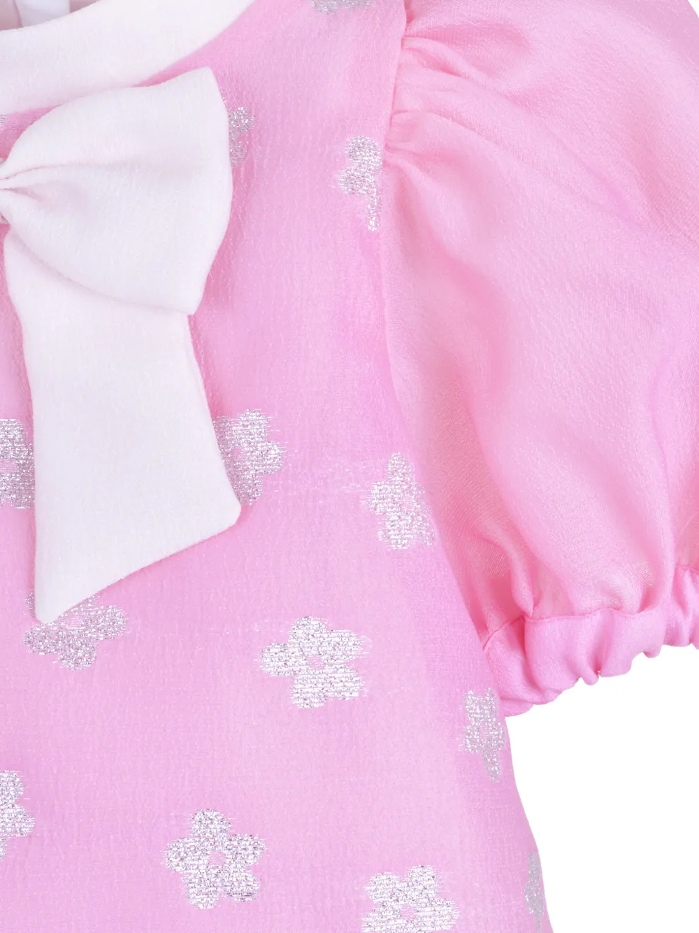 Hucklebones London Shiftjurk met pofmouwen en strikdetail Roze