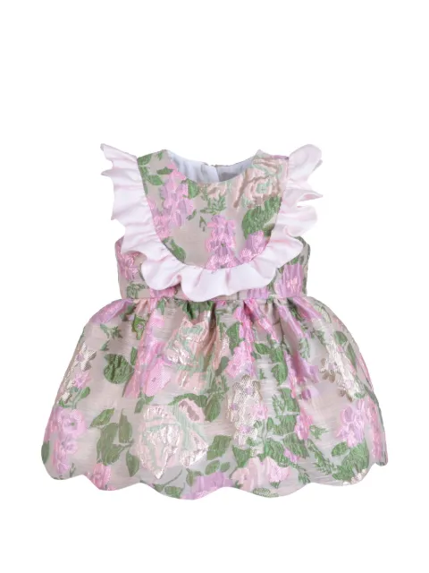 Hucklebones London scalloped ruffle bodice dress and bloomers set