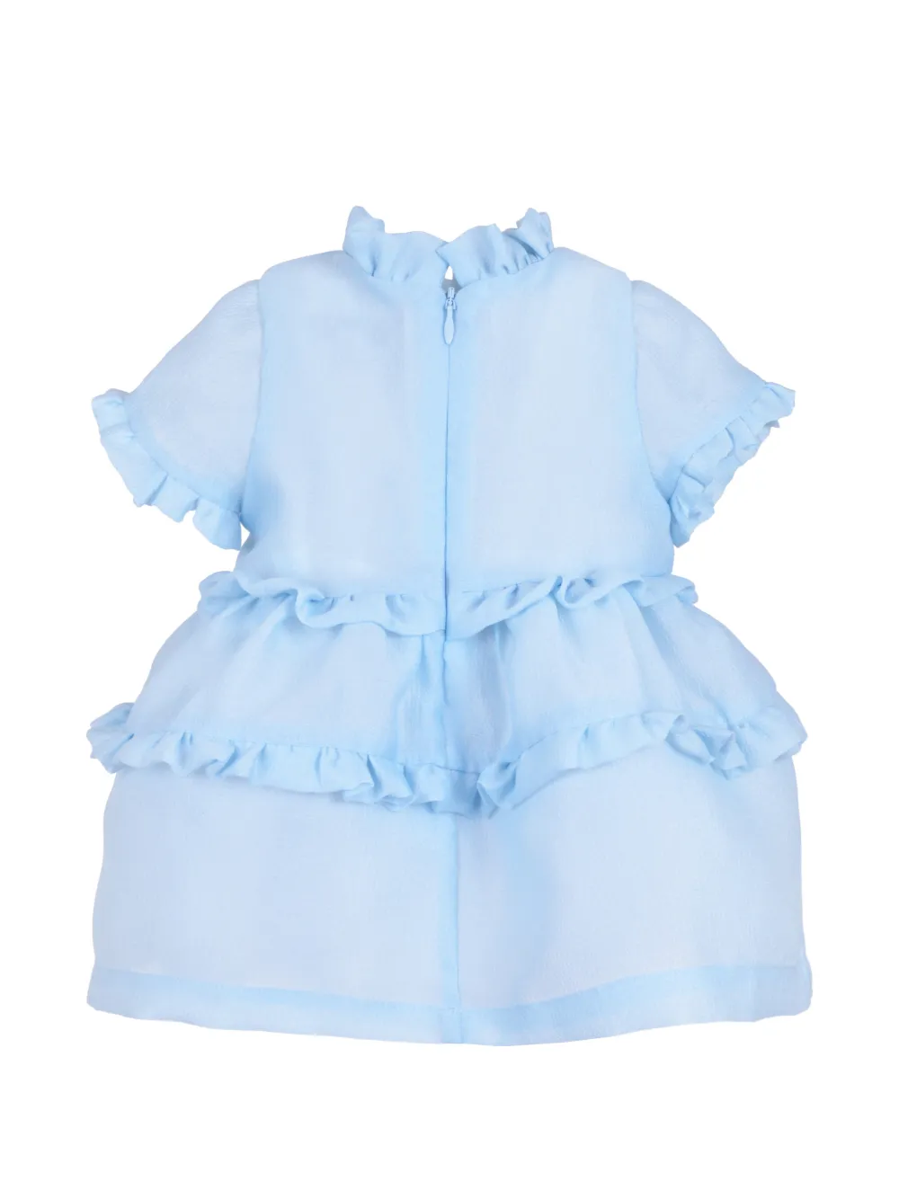  Hucklebones London Ruffled Tiered Dress - Blue 