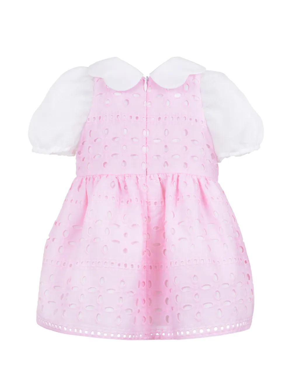 Hucklebones London Broderie anglaise jurk met pofmouwen Roze