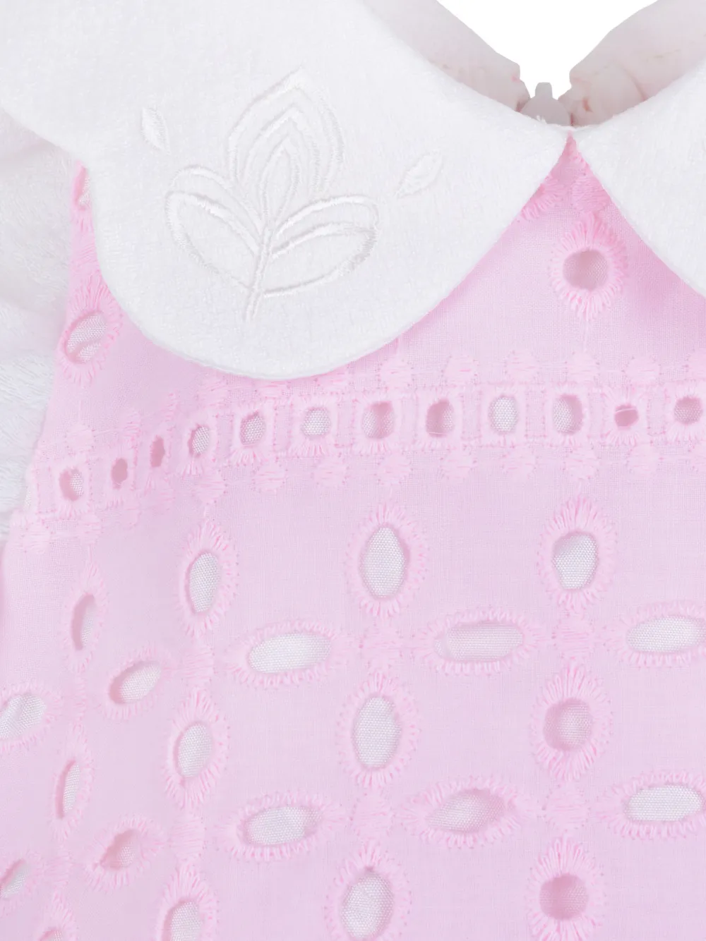 Hucklebones London Broderie anglaise jurk met pofmouwen Roze