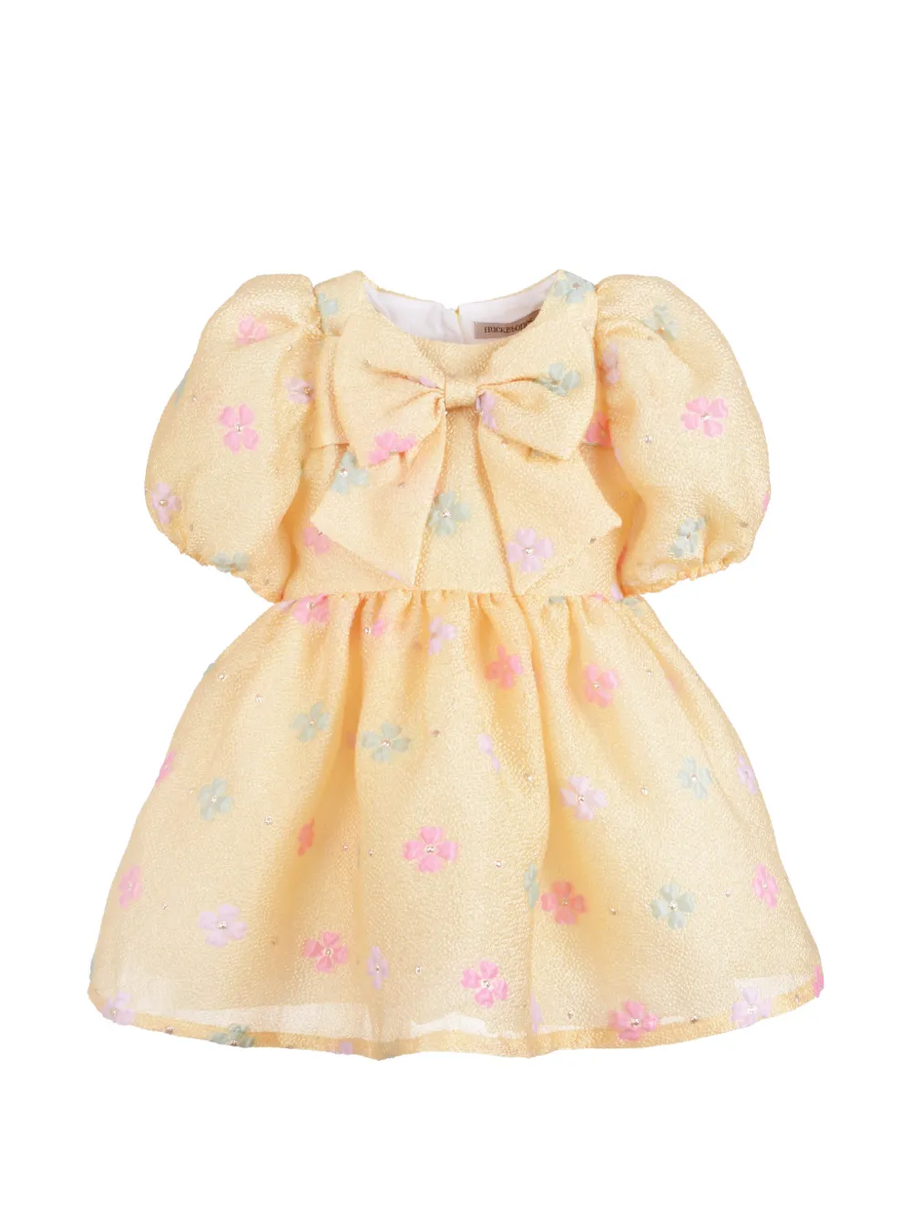 Hucklebones London puff-sleeved floral-print dress - Arancione