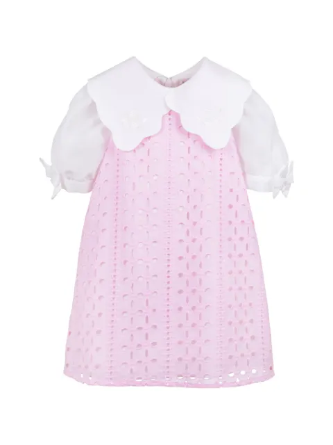 Hucklebones London puff-sleeved broderie-anglaise dress