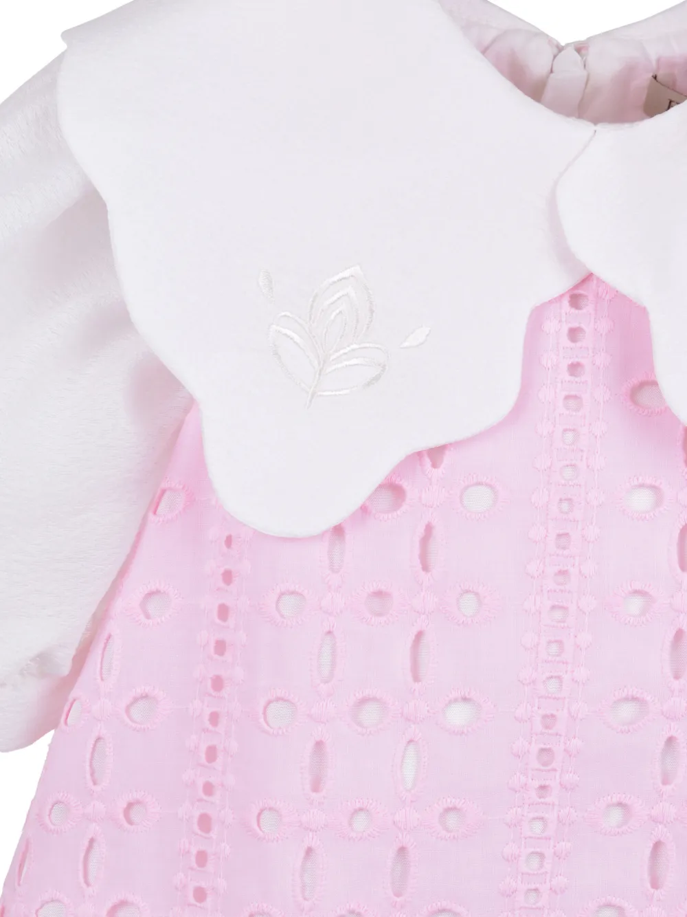 Hucklebones London Broderie anglaise jurk met pofmouwen Roze