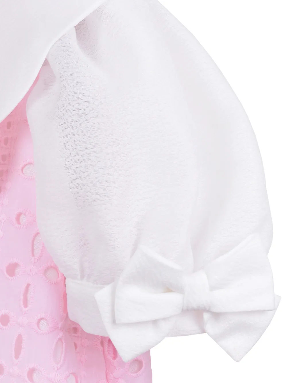 Hucklebones London Broderie anglaise jurk met pofmouwen Roze