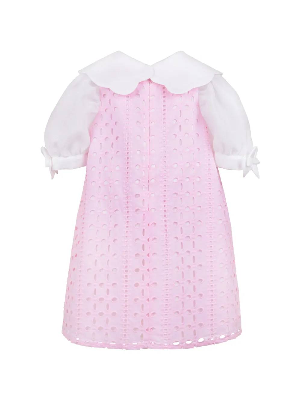 Hucklebones London Broderie anglaise jurk met pofmouwen Roze