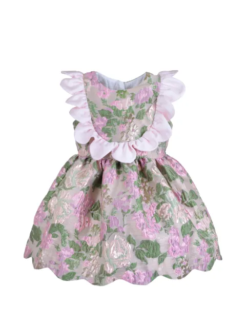 Hucklebones London robe volantée à bords festonnés