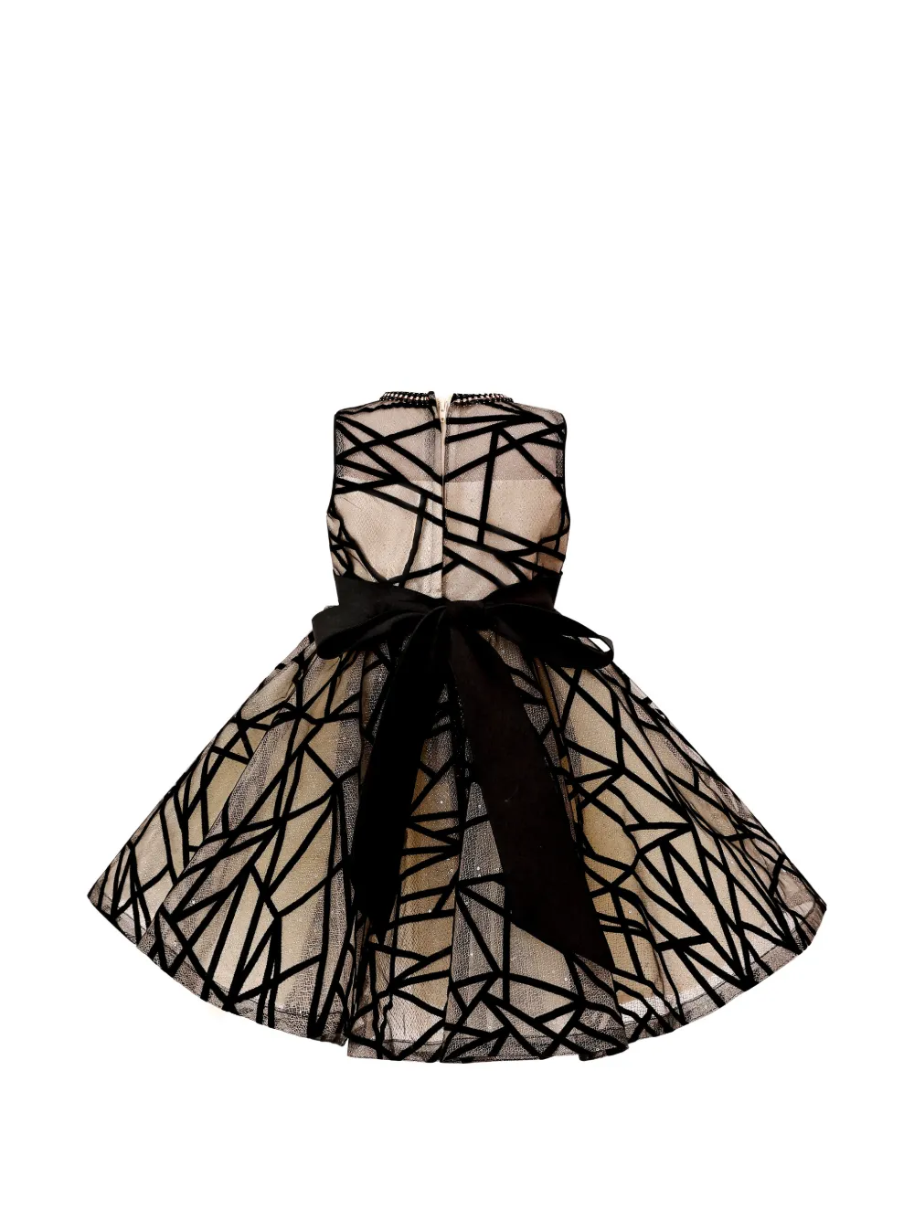  Tulleen Pearl-trim Ribbon Dress - Neutrals 
