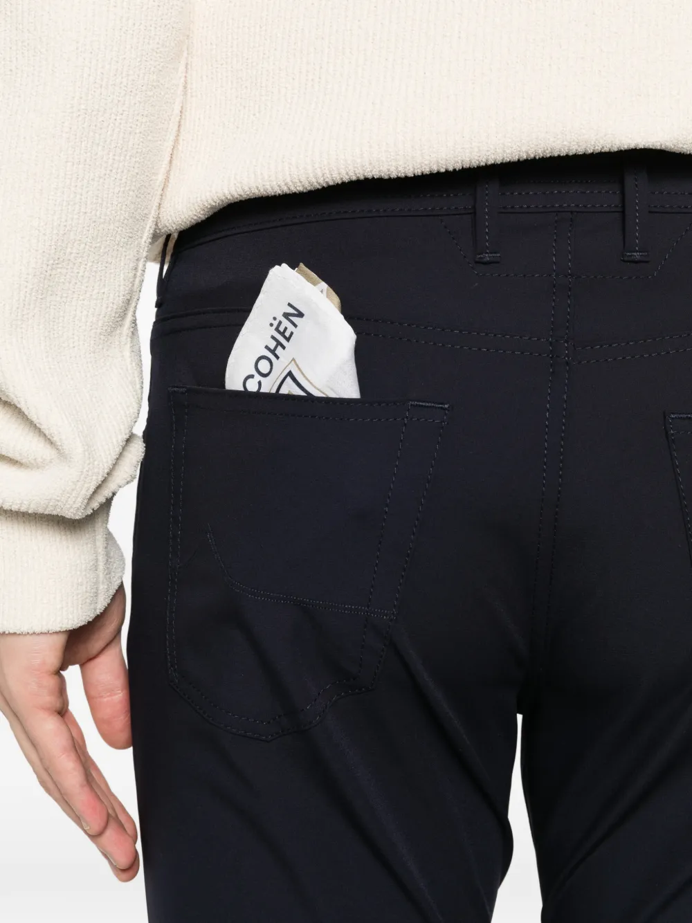 Jacob Cohën Broek met logopatch Blauw