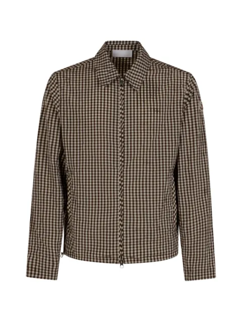 Moncler Vichy zip-up cotton shirt jacket