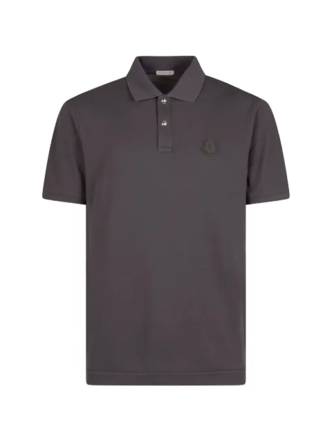 Moncler polo en coton à patch logo